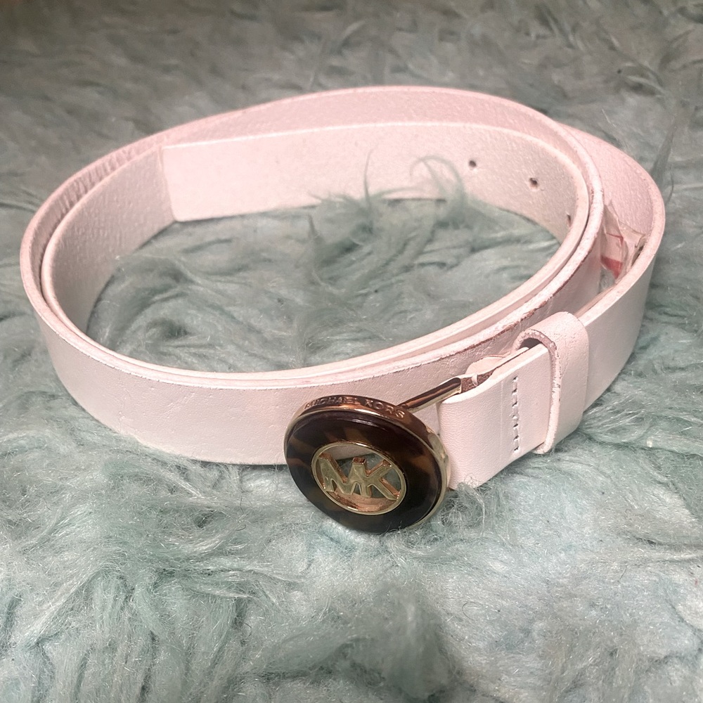 Michael Kors Faux Tortoise Plaque Belt